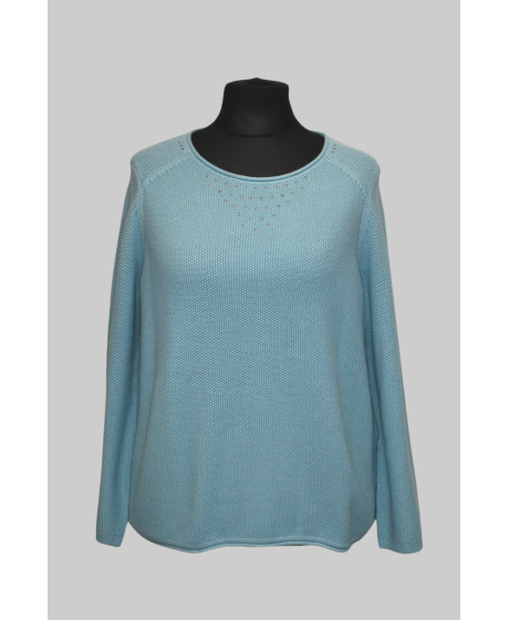 Plonos medvilnės mišinio megztinis Bianca