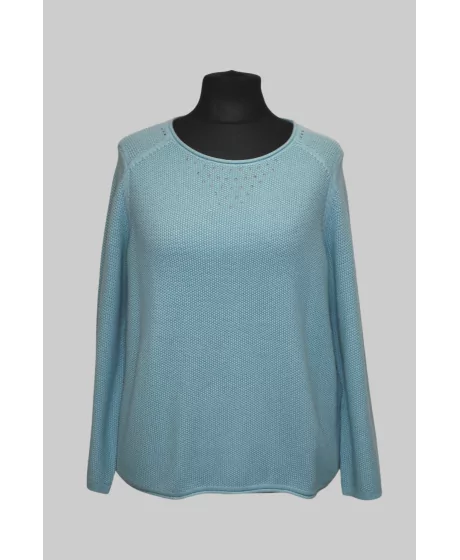 Plonos medvilnės mišinio megztinis Bianca