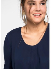 Sheego trikotažo suknelė viršutiniu šifono sluoksniu