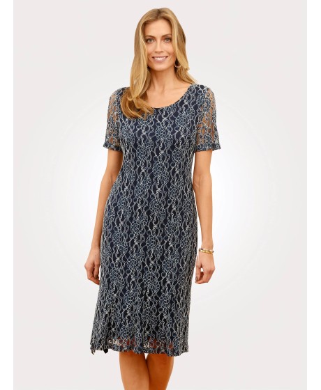 Elegantiška MONA nėrinių suknelė su pamušalu