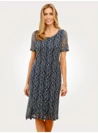 Elegantiška MONA nėrinių suknelė su pamušalu