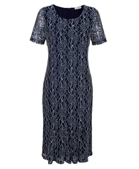 Elegantiška MONA nėrinių suknelė su pamušalu