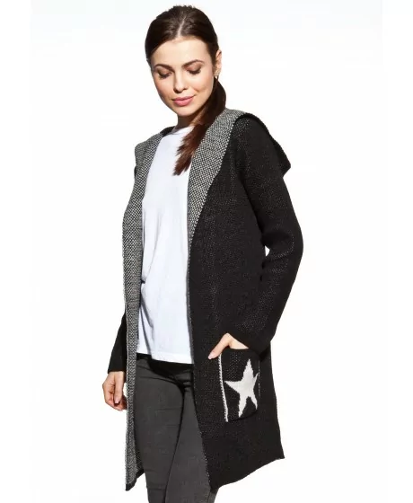 COSMO kardiganas su gobtuvu