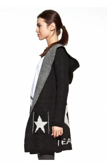 COSMO kardiganas su gobtuvu