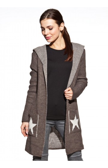 COSMO kardiganas su gobtuvu