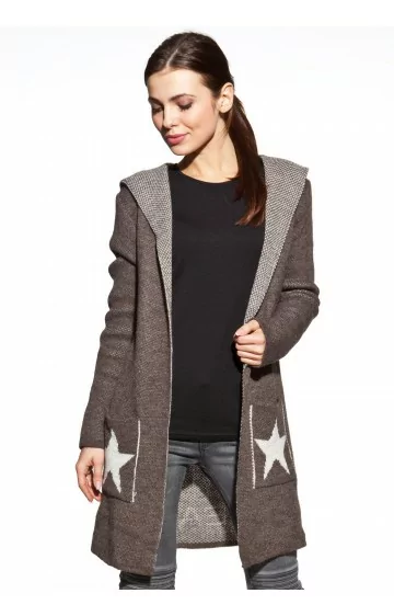 COSMO kardiganas su gobtuvu