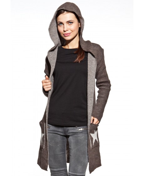 COSMO kardiganas su gobtuvu