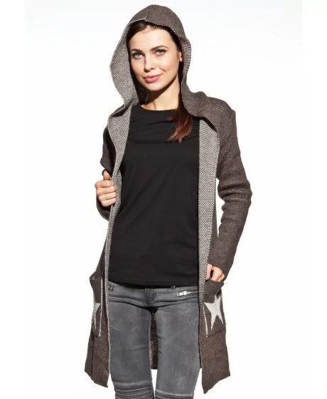 COSMO kardiganas su gobtuvu