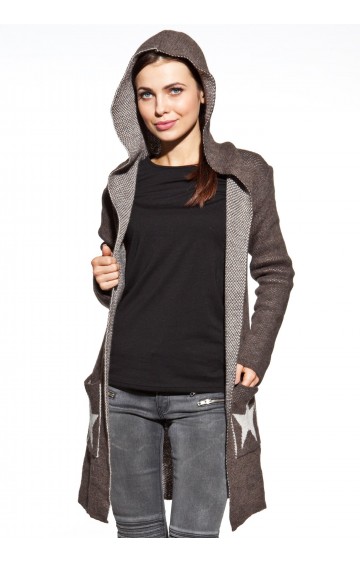 COSMO kardiganas su gobtuvu