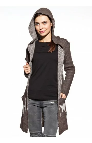 COSMO kardiganas su gobtuvu