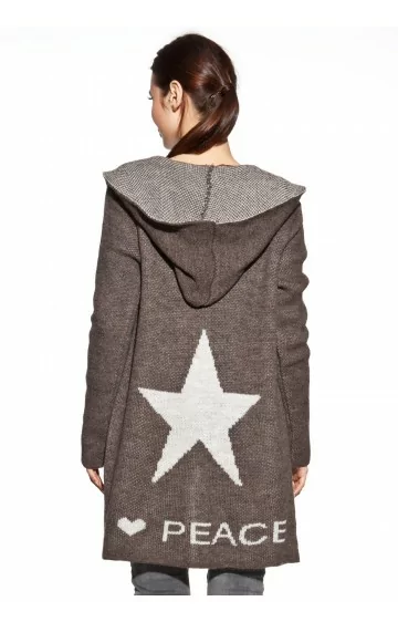 COSMO kardiganas su gobtuvu