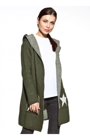 COSMO kardiganas su gobtuvu