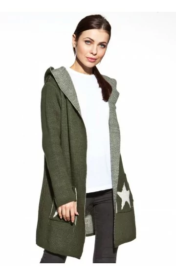 COSMO kardiganas su gobtuvu