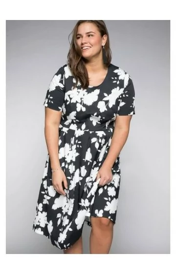 Sheego medvilnės suknelė su kūną formuojančiu apatiniu A Sheego - 2