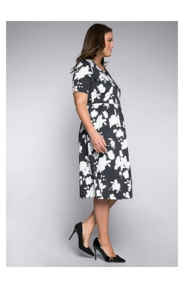 Sheego medvilnės suknelė su kūną formuojančiu apatiniu A Sheego - 4