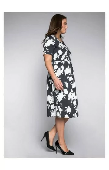 Sheego medvilnės suknelė su kūną formuojančiu apatiniu A Sheego - 4