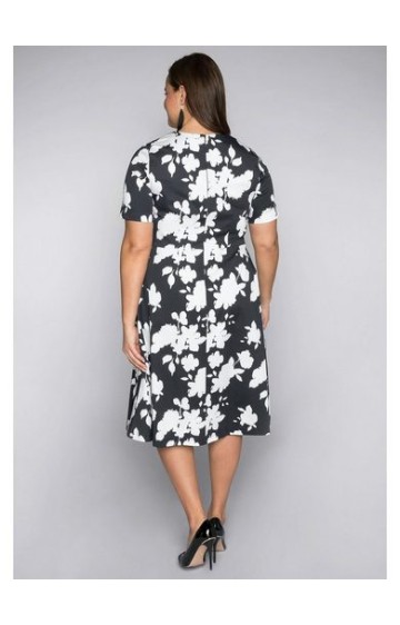 Sheego medvilnės suknelė su kūną formuojančiu apatiniu A Sheego - 5