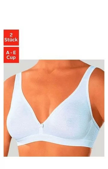 2-in-1 Petite Fleur medvilnės liemenėlės - 1