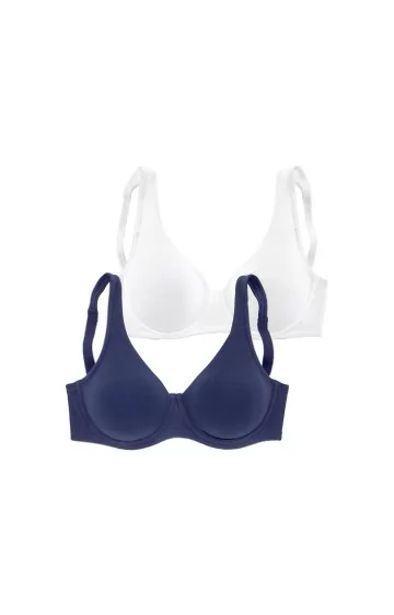 2-in-1 Petite Fleur mažinančių medvilnės liemenėlių komplektas  - 1