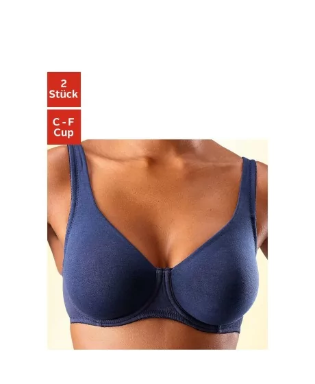 2-in-1 Petite Fleur mažinančių medvilnės liemenėlių komplektas  - 2