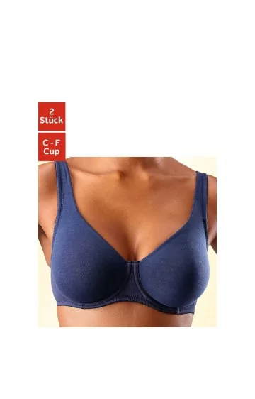 2-in-1 Petite Fleur mažinančių medvilnės liemenėlių komplektas  - 2