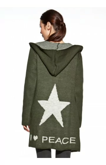 COSMO kardiganas su gobtuvu