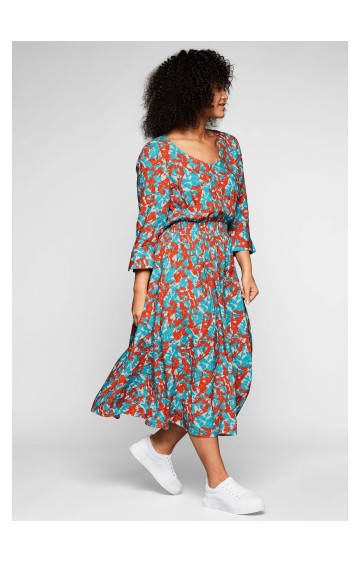 Ryški Sheego viskozės suknelė grafiniu raštu Sheego - 1