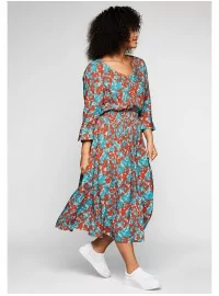 Ryški Sheego viskozės suknelė grafiniu raštu Sheego - 1