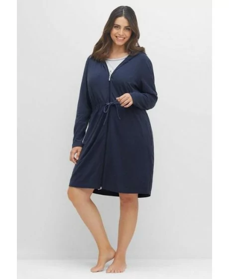 Jaukus Sheego chalatas su dvipusiu užtrauktuku