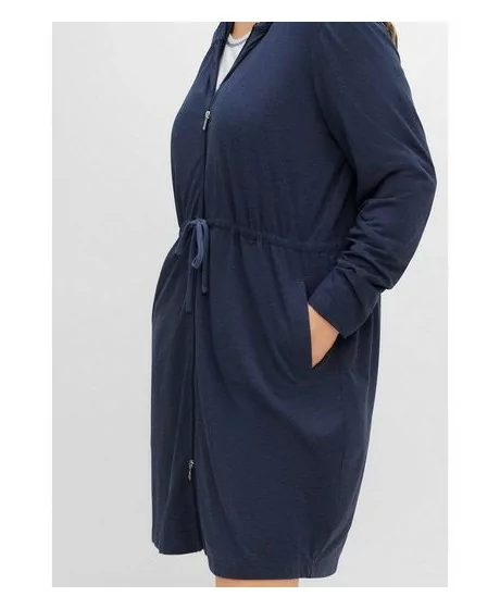 Jaukus Sheego chalatas su dvipusiu užtrauktuku