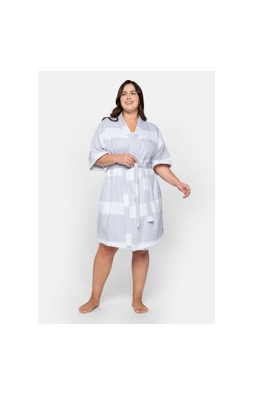 Susiaučiamas kimono stiliaus Sheego chalatas Sheego - 2