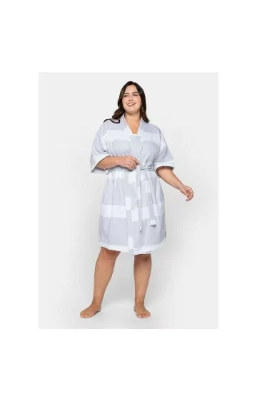 Susiaučiamas kimono stiliaus Sheego chalatas Sheego - 2