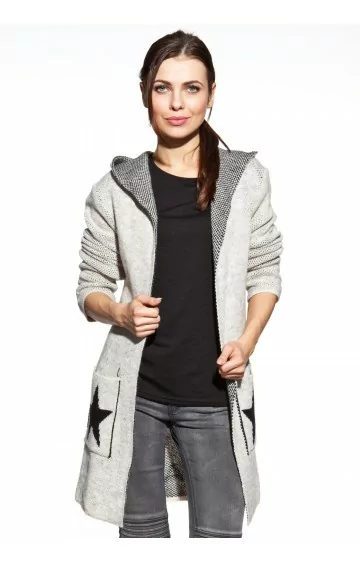 COSMO kardiganas su gobtuvu