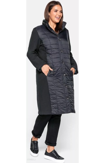 Kombinuotų audinių dygsniuotas Sheego paltas Sheego - 1