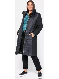 Kombinuotų audinių dygsniuotas Sheego paltas Sheego - 2