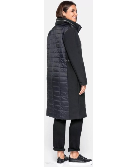 Kombinuotų audinių dygsniuotas Sheego paltas Sheego - 3