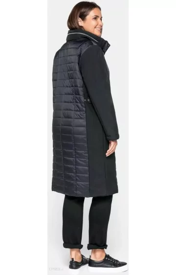 Kombinuotų audinių dygsniuotas Sheego paltas Sheego - 3