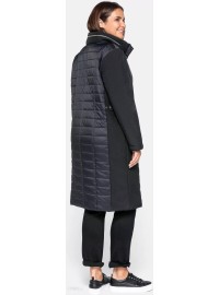 Kombinuotų audinių dygsniuotas Sheego paltas Sheego - 3