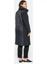 Kombinuotų audinių dygsniuotas Sheego paltas Sheego - 3