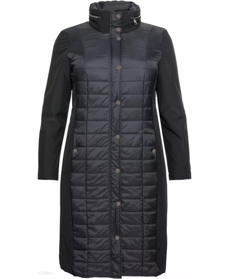 Kombinuotų audinių dygsniuotas Sheego paltas Sheego - 5