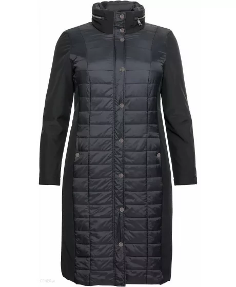 Kombinuotų audinių dygsniuotas Sheego paltas Sheego - 5