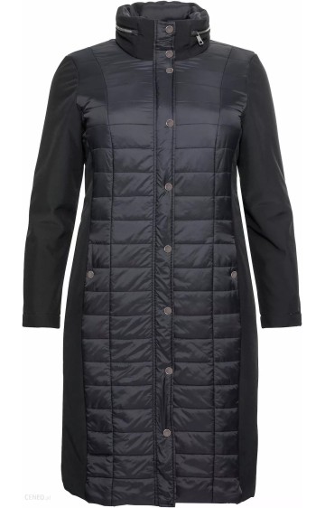 Kombinuotų audinių dygsniuotas Sheego paltas Sheego - 5