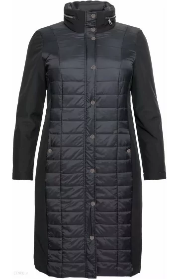 Kombinuotų audinių dygsniuotas Sheego paltas Sheego - 5