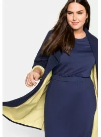 Ilgas Sheego švarkas su kontrastingu pamušalu Sheego - 2