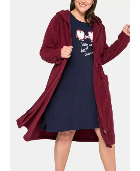 Sheego kilpinis chalatas su gobtuvu