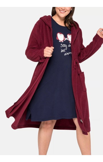 Sheego kilpinis chalatas su gobtuvu