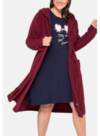 Sheego kilpinis chalatas su gobtuvu