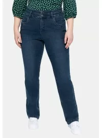 Tiesaus kirpimo Sheego džinsai aukštu juomeniu Tiesaus kirpimo Sheego džinsai aukštu juomeniu