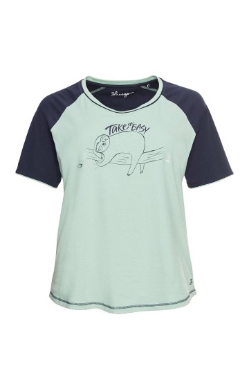 Kontrastingų spalvų Sheego pižama su šortukais