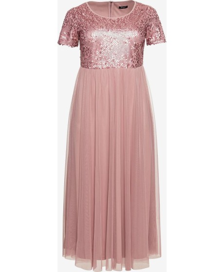 Vakarinė Sheego suknelė trumpomis rankovėmis